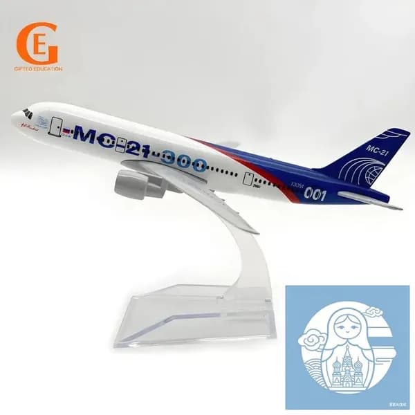 Металлическая Модель Самолета MC-21 Аэрофлота MC21, Российские Авиакомпании