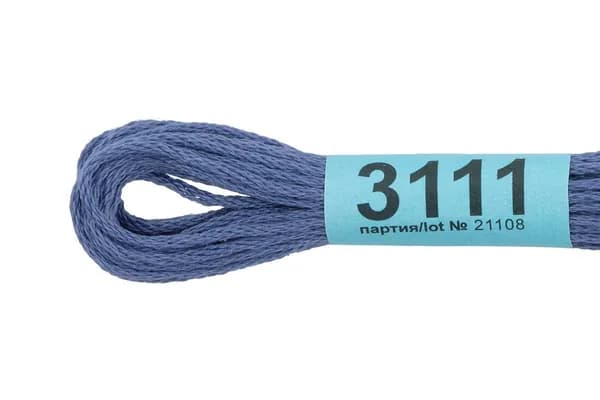 Мулине GAMMA нитки для вышивания 2 шт. по 8 м., 3111 серо- сиреневый