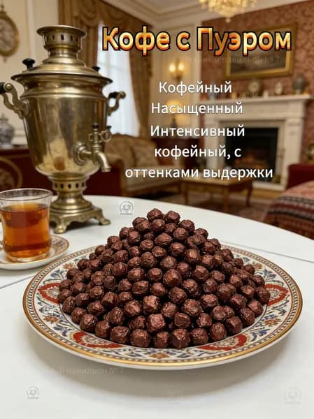 Кофе с Пуэром: Чайный экстракт (смола) с двойным бодрящим эффектом, 7 шт СемьЗверь
