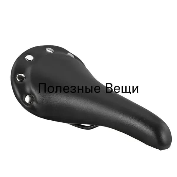 Седло для шоссейного велосипеда кожаное чёрное анатомическое с гелевым наполнителем