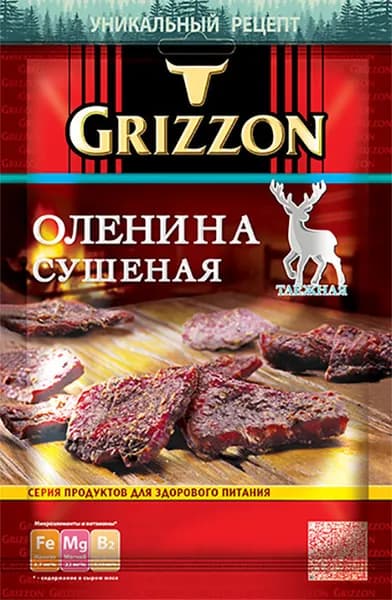 Оленина сушеная Таежная, 36г GRIZZON