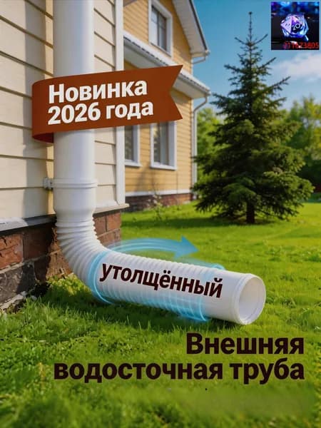 Пластиковая круговой дренажная удлинительная труба,Универсальная дренажная труба (гофра) для водосточных систем 80/100 мм, износостойкий пластик
