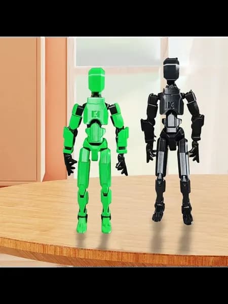 Фигурка Dummy 13 3D подвижная мультисустав черный-зеленый