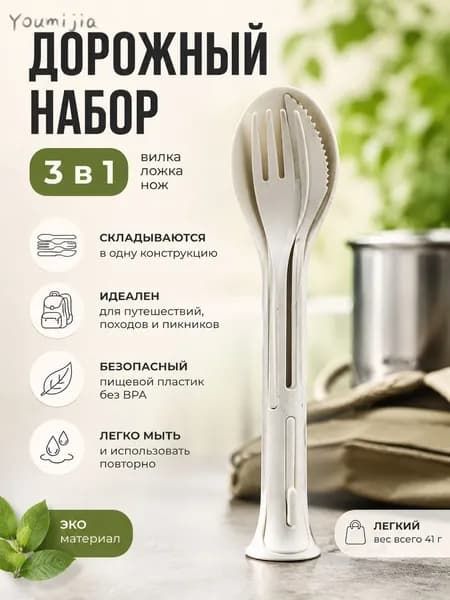 Набор дорожный Ложка Вилка Ножzzz