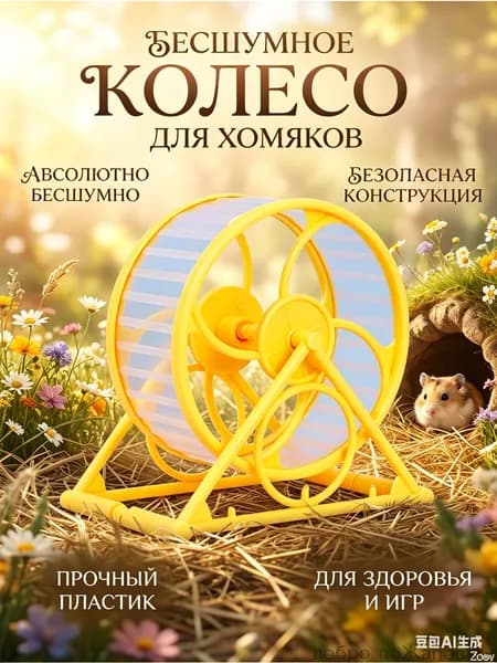 Беговое колесо для грызунов, пластиковое 11 см-бесшумный тренажер на устойчивой подставке, безопасная игрушка в клетку для хомяка и мыши.