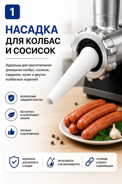 Насадка на мясорубку для колбас и сосисок 57 мм насадка для домашней колбасы 116 мм
