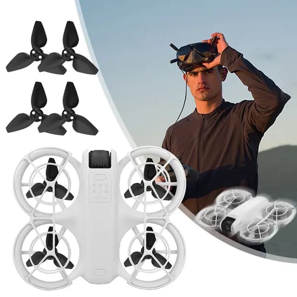 Сменные пропеллеры для дронов DJI NEO, комплект из 2 шт., черные, из поликарбоната, размер 46 13 7 мм