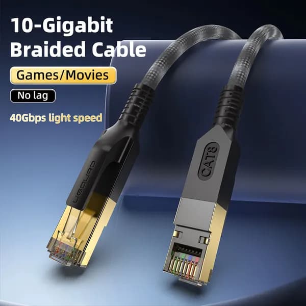 UGOURD Кабель для интернет-соединения RJ-45/RJ-45, 1 м, темно-серый