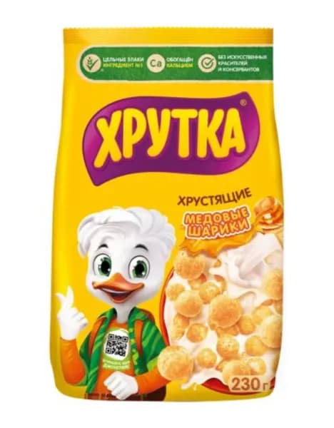 Хрутка Сухой завтрак Медовые шарики, мультизлаковые, 230 г