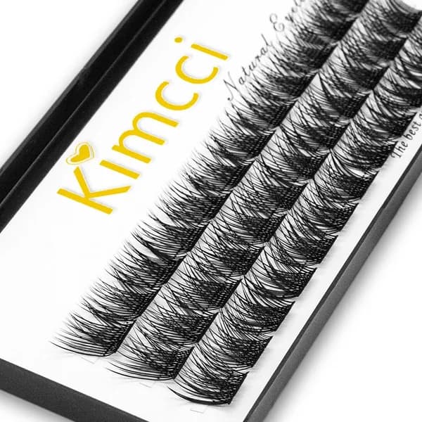Kimcci W04-D15mm/ 36 пучков натуральных удлиняющих сегментированных накладных ресниц / 3D Russia накладные ресницы одинарный пучок