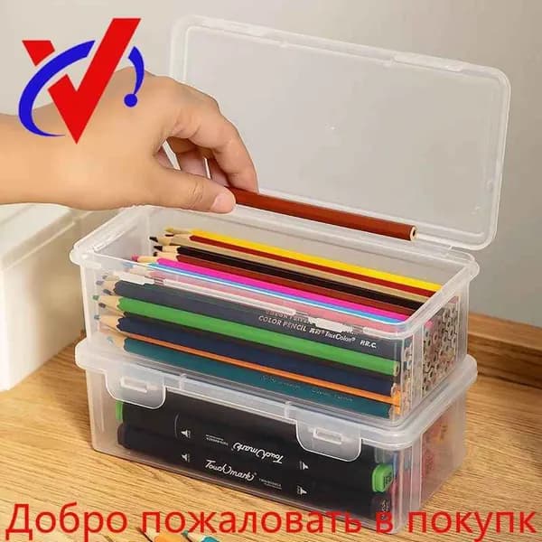 Прозрачный усиленный пенал из мягкого пластика 1 шт