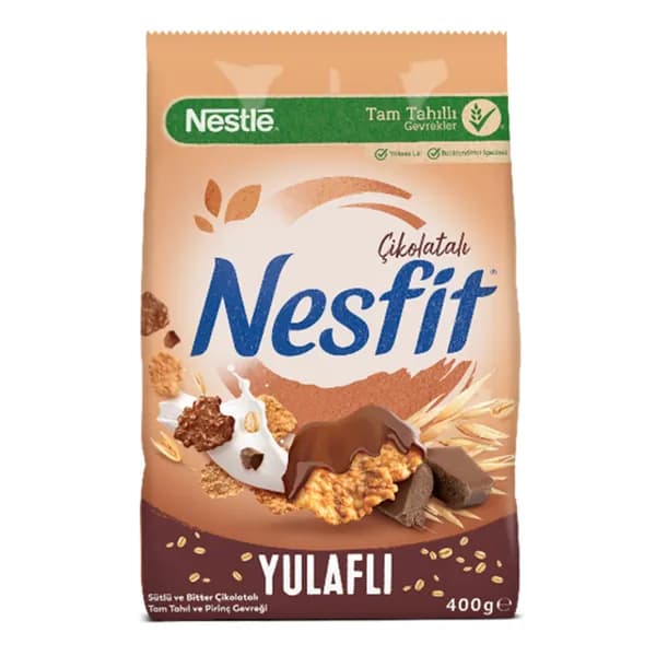 Nestle Nesfit Chocolate Whole Grain and Rice Flakes 400 G - шоколад