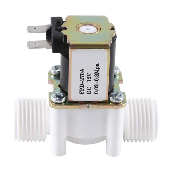 DC 12V Нормально Закрытый Соленоидный Клапан G1/2. Пластиковый Электрический / Для Диспенсера, Стиральной Машины, Орошения