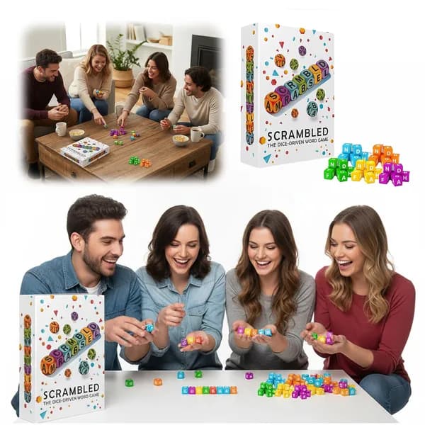Словесная игра Scrambled Dice для 1 5 игроков: развивает словарный запас и мышление