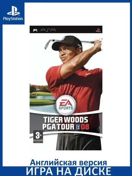 Игра Tiger Woods PGA Tour 08 PSP Диск на PlayStation Portable Английская версия
