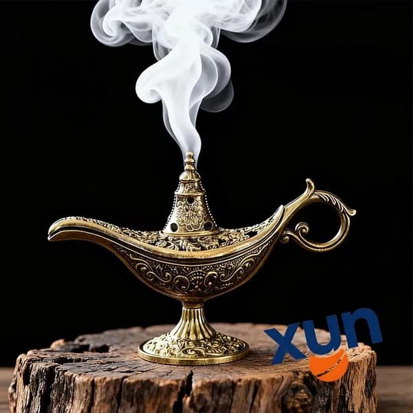 Курильница лампа Аладдина Аромалампа для дома и офиса,металла,9x3.2x6 см