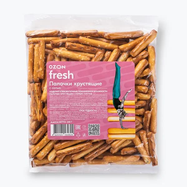 Палочки хрустящие с солью Ozon fresh,  250 г