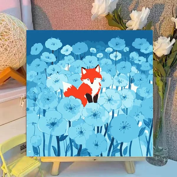 Картина по номерам, 20x20 CM, Кошки и собаки,Мультфильмы, подарки для детей, декомпрессия