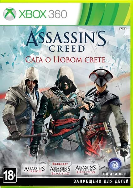 Assassins Creed Сага о Новом Свете Полностью на русском Видеоигра на диске Xbox 360. Товар уцененный