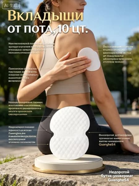 Вкладыши от пота, 10 шт.