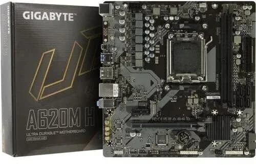 Мат.плата AM5 A620M H Gigabyte (2xDDR5/4xSATA/M.2/PCI-Ex16+PCI-Ex1/HDMI+DP/4xUSB2.0+2xUSB3.0)