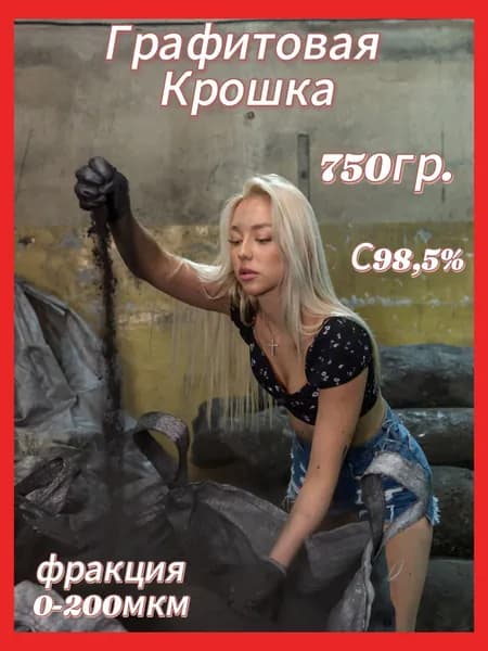 Порошок графита 0-200мкм, 750г