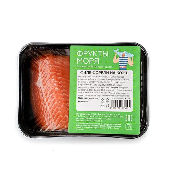 Филе форели охлажденное, 300г