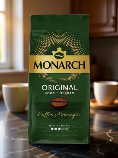 MONARCH (МОНАРХ ОРИДЖИНАЛ) Кофе натуральный жареный в зёрнах пакет 230 гр
