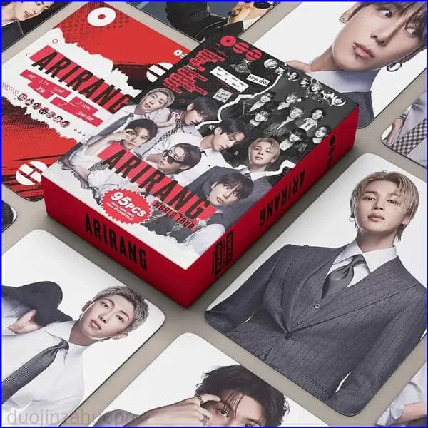 95 штук. Карточки и наклейки BTS (Bangtan Boys), новинка 2026, как из 5-го альбома ARIRANG, декоративный набор