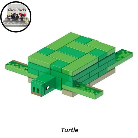 Аниме фигурок Конструктор (совместим с лего),Майнкрафт/Minecraft (4.5см, пакет) Turtle-R162