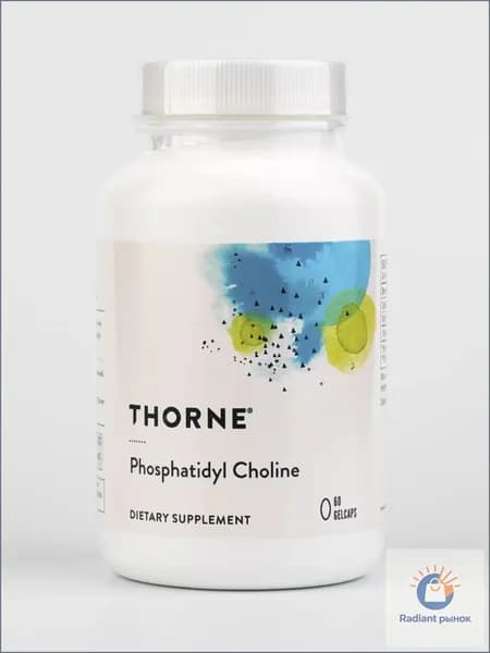 Фосфатидилхолин, Phosphatidyl Choline, Thorne Research, 60 капсул