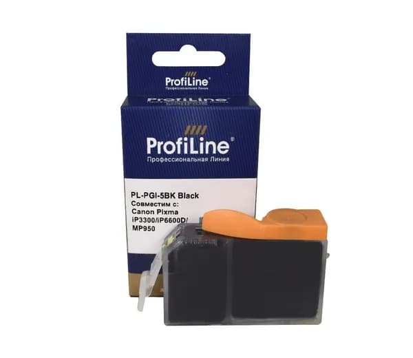 Струйный картридж ProfiLine PGI-5PGBK для принтеров Canon PIXMA MP500, MP510, MP520 26 мл черный