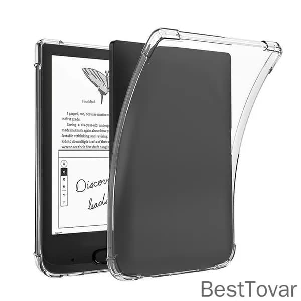 Прозрачный чехол для PocketBook 606, 616, 617, 618, 627, 628, 632, 633 e-Reader - Ультратонкая легкая прозрачная силиконовая гибкая мягкая задняя крышка
