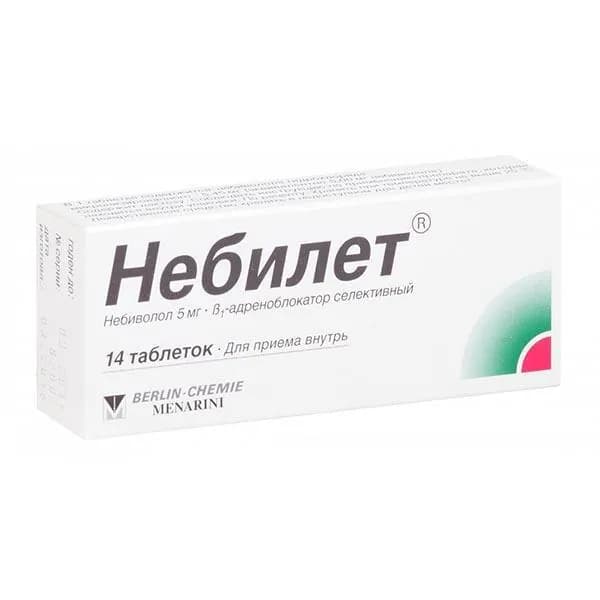 Небилет таблетки 5мг 14шт