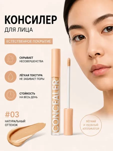 Однотонный консилер для лица, косметический продукт