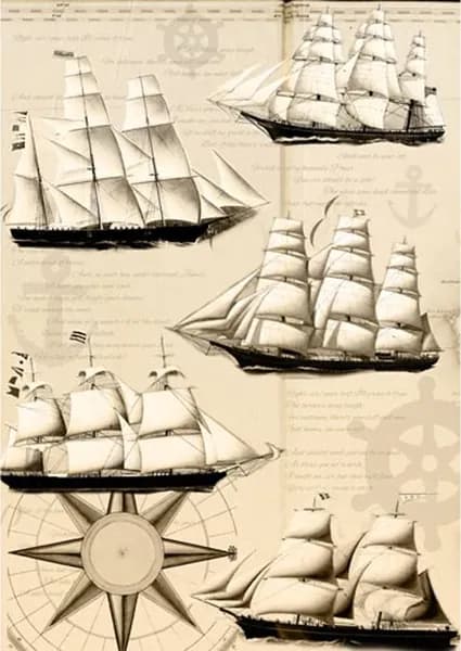 Набор декупажных карт (2 штуки) Craft Premier "Королевский флот", формат А4