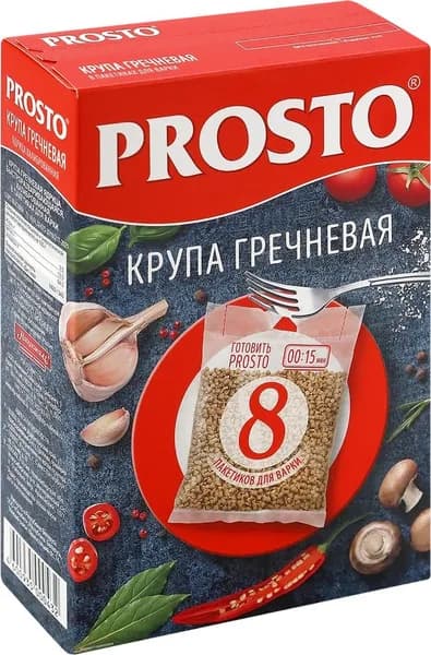Крупа гречневая PROSTO высший сорт, в пакетиках, 8х62,5г