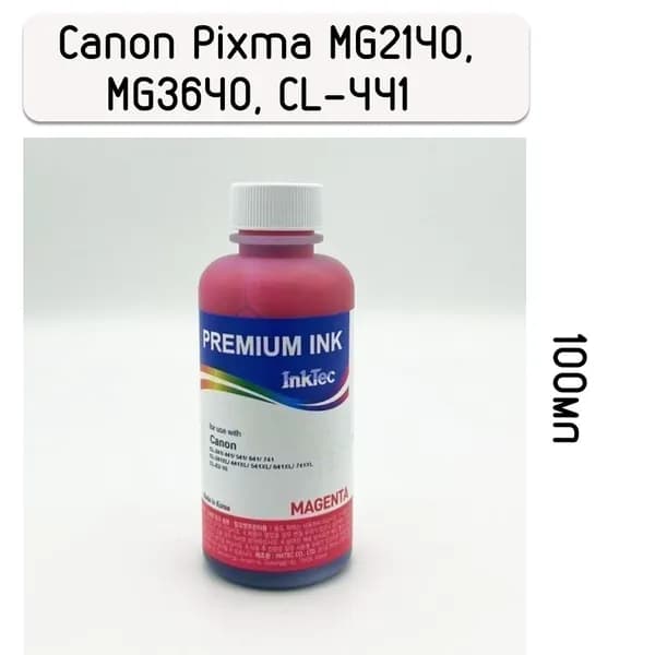 Чернила Canon Pixma MG2140 MG3640 CL-441 (InkTec) C5041-100MM Magenta (100мл) водорастворимые