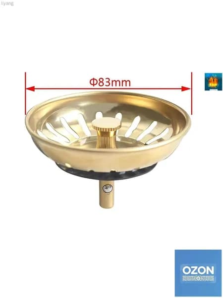 Фильтр для кухонной раковины, сетка для раковины,83mm,золотой