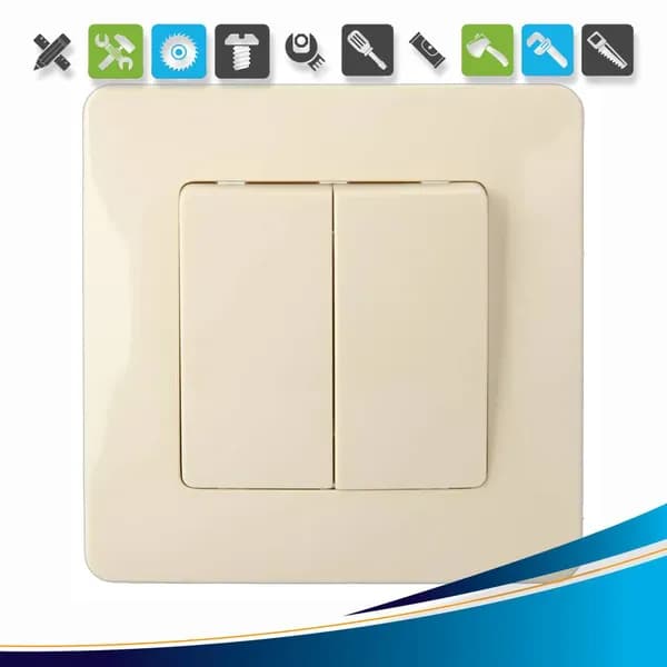 Переключатель встраиваемый Systeme Electric Blanca 2 клавиши цвет бежевый