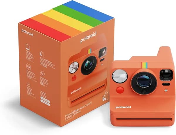 Камера мгновенной печати Polaroid Now+ третьего поколения, коралловый, оранжевый