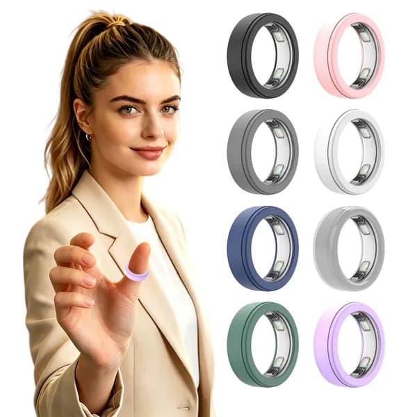 Чехол из силикона для кольца Oura Ring 5, размер M (10 13), прозрачный и цветные, 8 штук