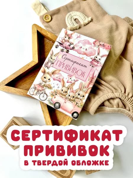 Сертификат профилактических прививок МИСТЕР СЛОН в твердой обложке, для ребенка, прививочный, детский