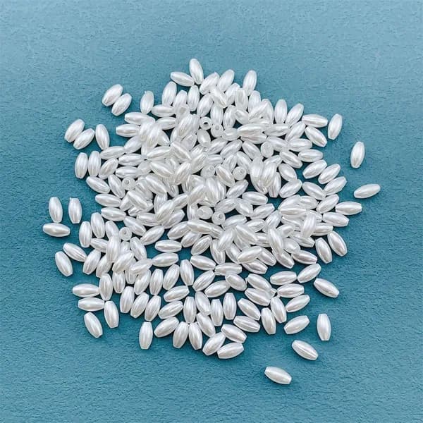 Овальные бусины из искусственного жемчуга DIY 4мм*8мм пластикового цвета, 100 шт