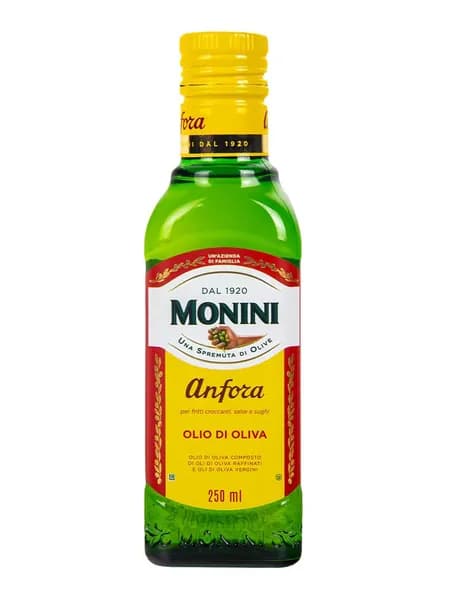 Масло оливковое Monini Anfora рафинированное с добавлением нерафинированного для жарки, 250мл