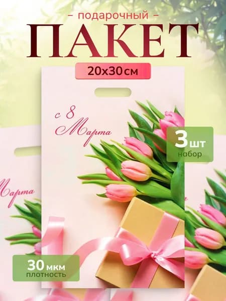 Пакет подарочный набор из 3 штук "Каала" 20х30 см
