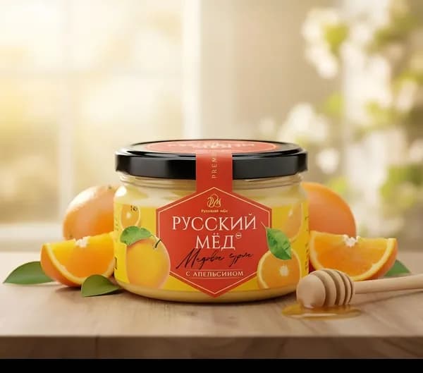 Медовое суфле с Апельсином "Русский Мёд" 250мл