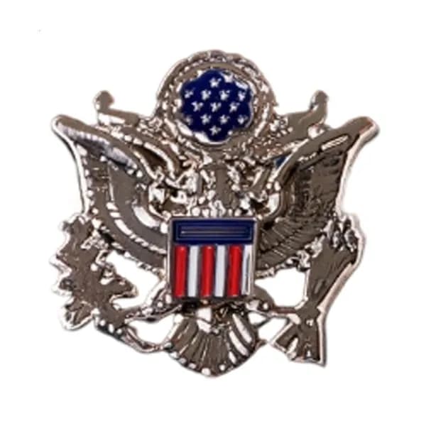Значок Ястреб США, серебристый цвет