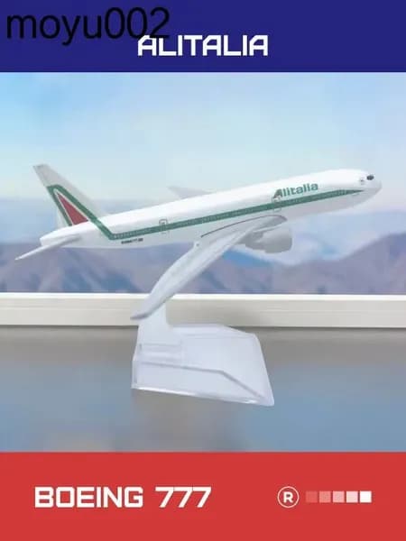 Металлическая модель самолета Boeing 777 Alitalia