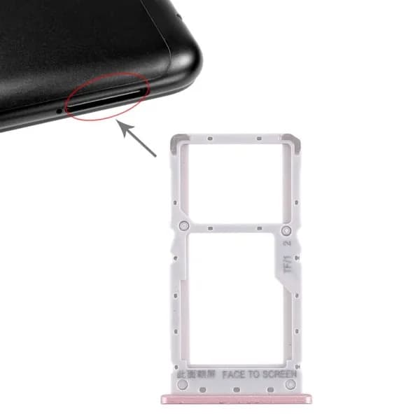 Лоток для SIM-карты + лоток для SIM-карты / лоток для Micro SD карты для Xiaomi Redmi Note 6 Pro (розовое золото)